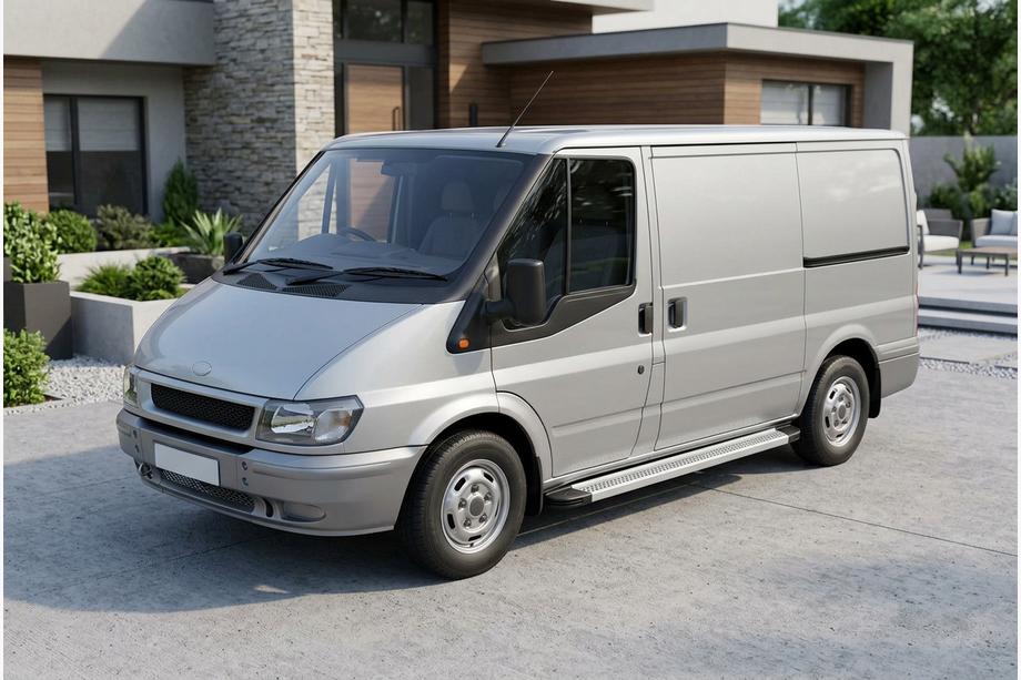 Ford Transit 2000–2014 Sidosteg Maya V2 (2 st, aluminium) L2 (mellanhjulbas) Image