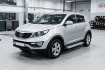 Kia Sportage 2010–2015 Sidosteg Maya V2 (2 st, aluminium) foto 1
