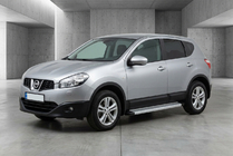 Nissan Qashqai 2010–2014 Sidosteg Maya V2 (2 st, aluminium) foto 1