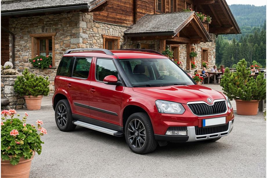 Skoda Yeti 2009–2017 Sidosteg Maya V2 (2 st, aluminium) Image