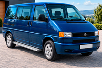 Volkswagen T4 Caravelle/Multivan 1990–2003 Sidosteg Maya V2 (2 st, aluminium) Lång hjulbas foto 1