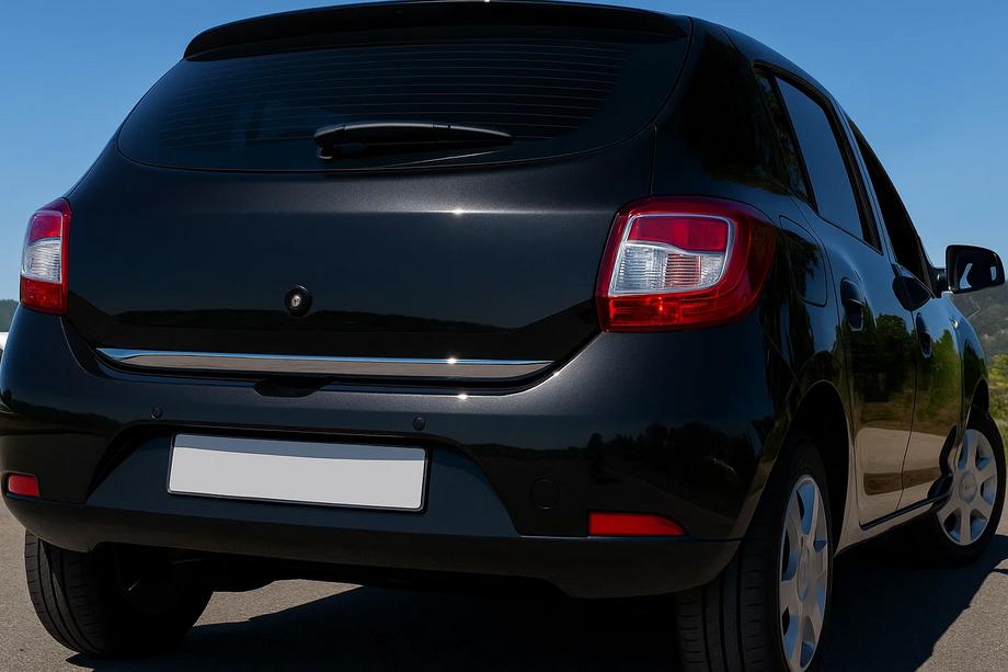 Renault Sandero 2013–2022 Rostfri lastskyddslist för bagageluckans kant Image