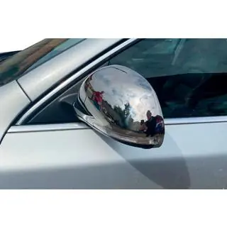 Spegelkåpor (2 st, rostfritt stål) Skoda Octavia II A5 2010–2013 foto 3