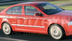 Skoda Octavia II A5 2010–2013 Skydd till dörrlister (4 st, rostfritt stål) Carmos - turkiskt stål foto 2