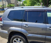Toyota Land Cruiser Prado 120 2002–2009 Kromade turkiska takrails Plastfötter foto 1