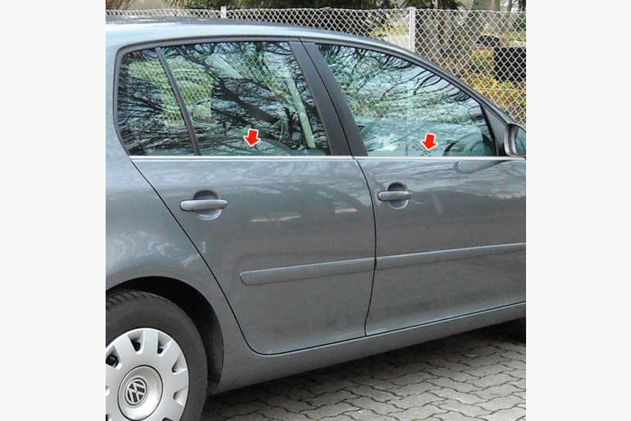 Volkswagen Golf 5 2003–2009 Yttre fönsterlister (4 st, rostfritt stål) Image