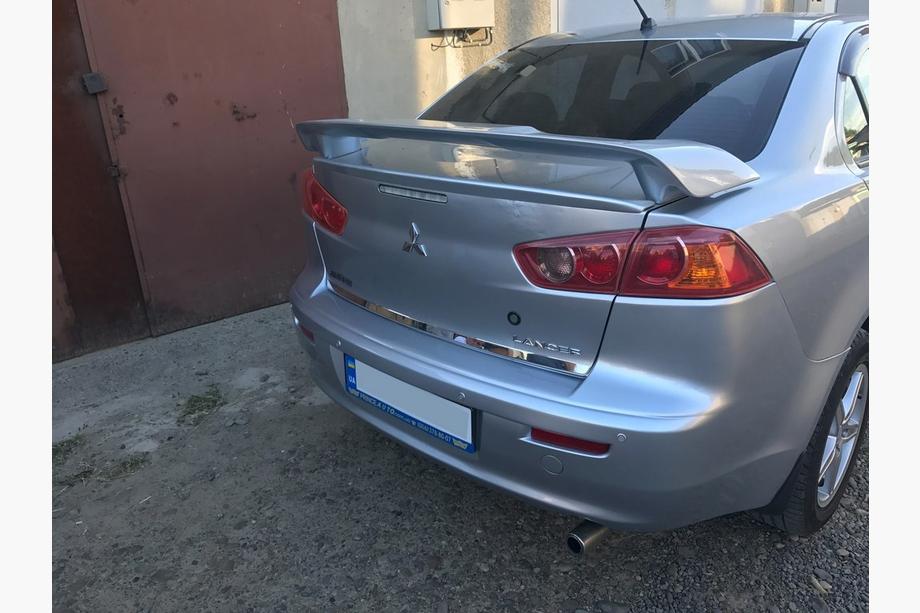 Mitsubishi Lancer X 2008– Lastkantsskydd för baklucka (rostfritt stål) OmsaLine – italienskt rostfritt stål Foto 2