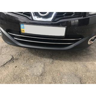 Lister till nedre grill (2 st, rostfritt stål) Nissan Qashqai 2010–2014 foto 4