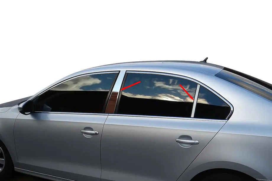 Volkswagen Jetta 2011–2018 Dörrstolpslist (rostfritt stål) Image