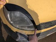 Renault Kangoo 1998–2008 Strålkastarögonlock (2 st, svart ABS) (2003-2008) Blank svart foto 2