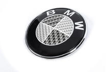 BMW 5-serie E34 1988–1995 Kolfiberemblem, Turkiet (82 mm) foto 1
