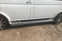 Volkswagen T5 2010–2015 Sidorör (2 st, rostfritt stål) foto 4
