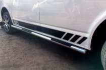 Volkswagen T5 Multivan 2003–2010 Sidorör (2 st, rostfritt stål) 60 mm, lång hjulbas foto 2