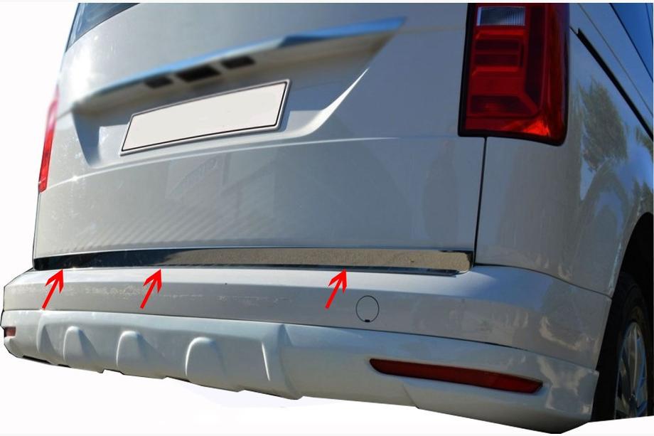 Volkswagen Caddy 2015–2020 Kromlist till baklucka (rostfritt stål) Image