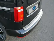 Volkswagen Caddy 2015–2020 Bakre stötfångarskydd OmsaLine (rostfritt stål) foto 2
