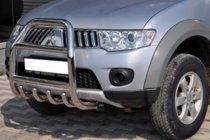 Mitsubishi Pajero Sport 2008–2015 Främre frontbåge QT007 (rostfritt stål) foto 3
