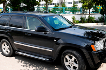 Jeep Grand Cherokee WK 2004–2010 Sidosteg Allmond Grey (2 st, aluminium) foto 1