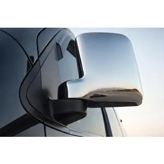 Kromade spegelkåpor (2 st, plast)