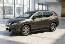 Nissan X-trail T32/Rogue 2014–2021 Sidosteg Allmond Black (2 st, aluminium) foto 1