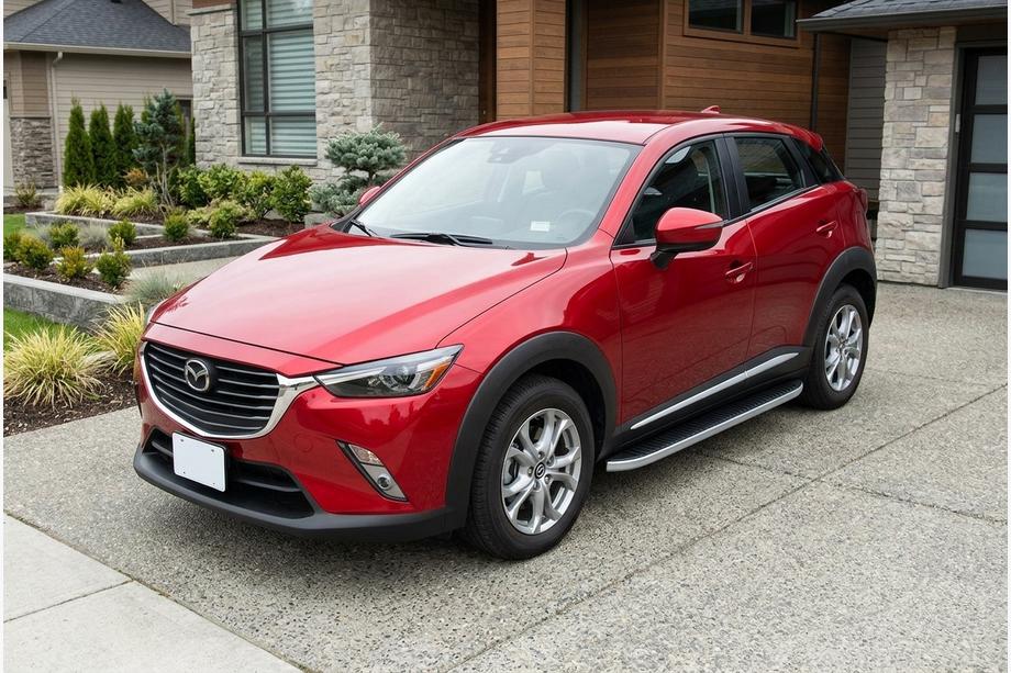 Mazda CX-3 2015– Sidosteg Tayga Grey (2 st, aluminium) Image