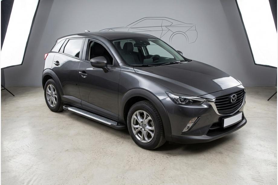Mazda CX-3 2015– Sidosteg Line (2 st, aluminium) Image