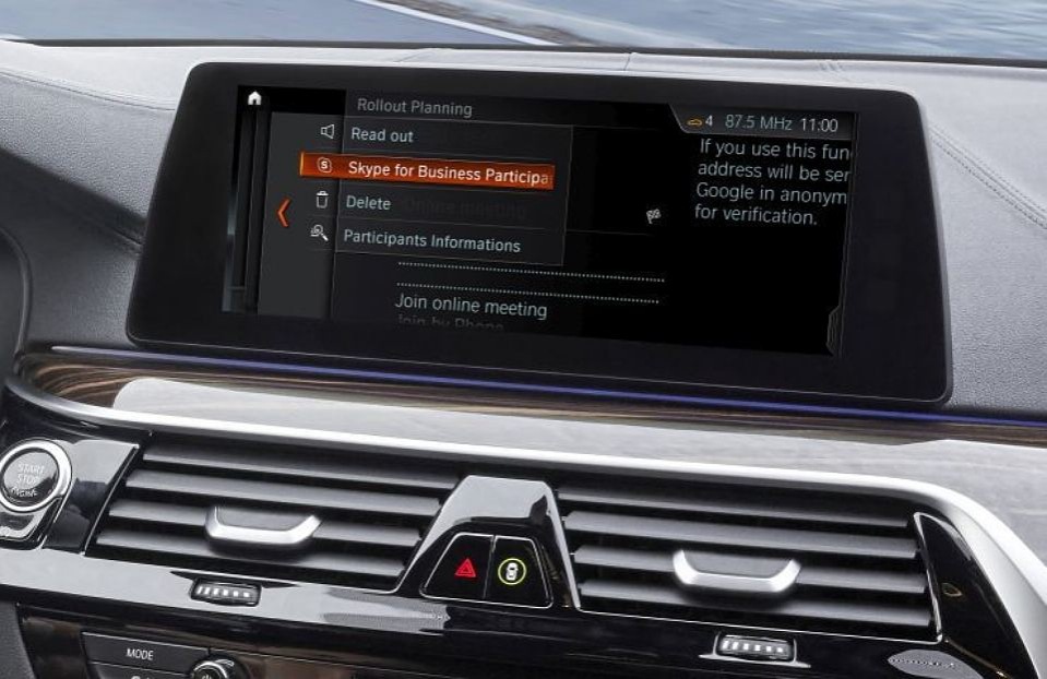 BMW-bilar får programvarupaketet Skype for Business
