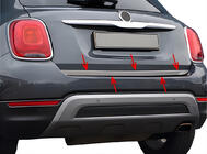 Fiat 500X 2014–2024 Kantlist för bagagelucka (rostfritt stål) foto 7