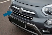 Fiat 500X 2014–2024 Skyddslist för främre stötfångare (rostfritt stål) foto 1