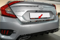 Honda Civic Sedan X 2016–2021 Kantlist för bagagelucka (rostfritt stål) foto 1
