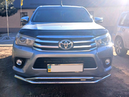 Toyota Hilux 2015– Främre dubbel frontbåge Vegas (2015-2020, rostfritt) foto 3