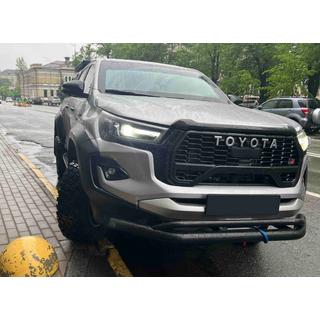 Främre dubbel frontbåge Vegas (2015-2020, svart, 76 mm) Toyota Hilux 2015– foto 1