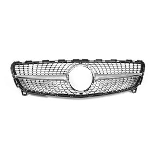 Frontgrill Diamond Silver (2015-2018) Mercedes A-сlass W176 2012–2018 foto 4