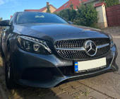 Mercedes C-class W205 2014–2021 Framgrill Diamond Silver (för Avantgarde/AMG-Line/C43 AMG) 2018+, med kamera foto 4