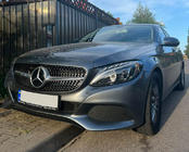Mercedes C-class W205 2014–2021 Framgrill Diamond Silver (för Avantgarde/AMG-Line/C43 AMG) 2018+, med kamera foto 3