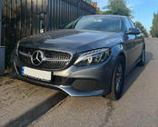Mercedes C-class W205 2014–2021 Framgrill Diamond Silver (för Avantgarde/AMG-Line/C43 AMG) 2018+, med kamera foto 5