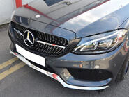 Mercedes C-class W205 2014–2021 Framgrill Diamond Silver (för Avantgarde/AMG-Line/C43 AMG) 2018+, med kamera foto 16