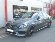 Mercedes C-class W205 2014–2021 Framgrill Diamond Silver (för Avantgarde/AMG-Line/C43 AMG) 2018+, med kamera foto 18