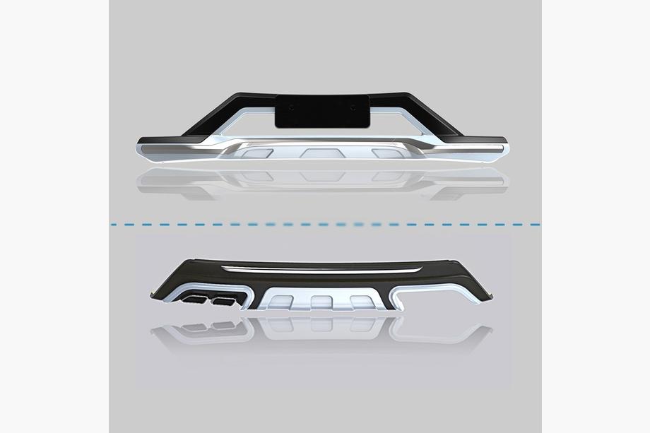 Hyundai Tucson TL 2016–2021 Främre och bakre läppspoiler 2015-2019 (2 st) Image