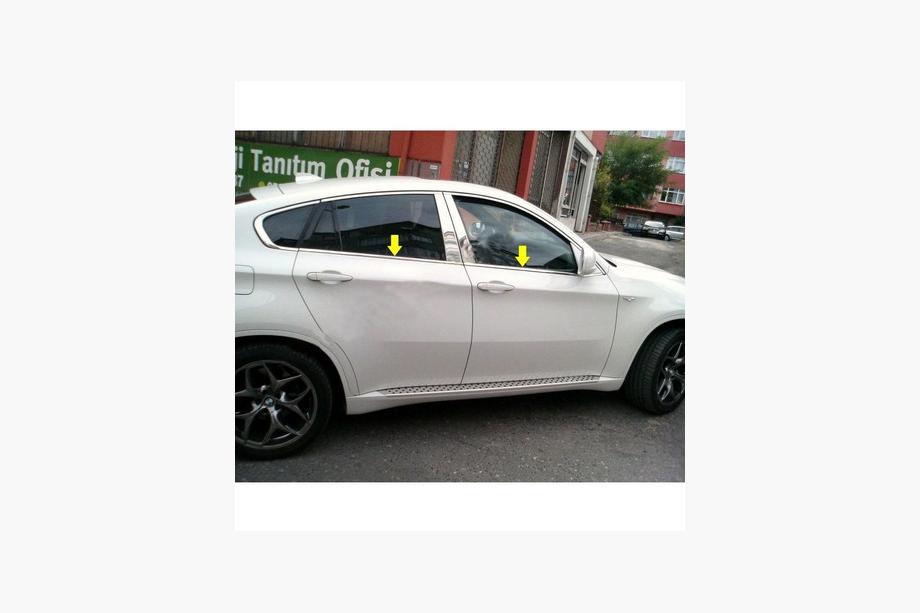 BMW X6 E71 2008–2014 Nedre fönsterlister (4 st, rostfritt) Image