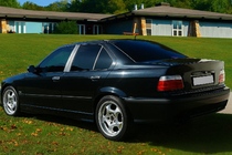 BMW 3-serien E36 1990–2000 Kromlister för stolpar (rostfritt stål) foto 1