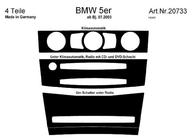 BMW 5-serien E60/E61 2003–2010 Instrumentpanelinlägg Meric foto 6