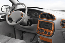 Chrysler Voyager 1996–2001 Instrumentpanelslister (Meric) Aluminium foto 1