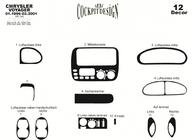 Chrysler Voyager 1996–2001 Instrumentpanelslister (Meric) Aluminium foto 4