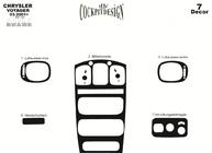 Chrysler Voyager 2001–2007 Instrumentpanelslister (Meric) Aluminium foto 8
