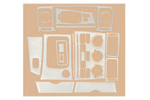 Toyota Corolla 2002–2007 Instrumentpanelslister (2004-2007) Aluminium foto 2