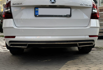Skoda Octavia III A7 2013–2019 Bakre diffusorlist (2013-2017, rostfritt stål) foto 8