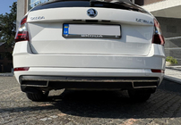 Skoda Octavia III A7 2013–2019 Bakre diffusorlist (2013-2017, rostfritt stål) foto 7