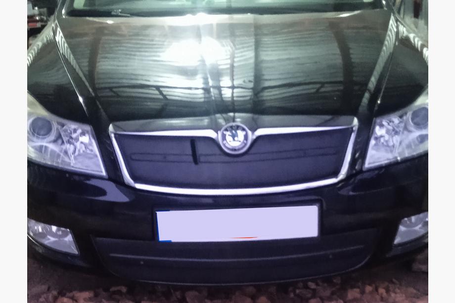 Skoda Octavia II A5 2010–2013 Vintertäckning för kylargrill (övre) Blank Foto 3