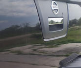 Nissan Navara 2006–2015 Bakluckehandtagskåpa (rostfritt stål) Carmos - turkiskt stål foto 2