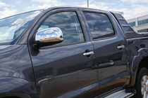 Toyota Hilux 2006–2015 Spegelkåpor (2 st, rostfritt stål) Carmos - turkiskt stål foto 1